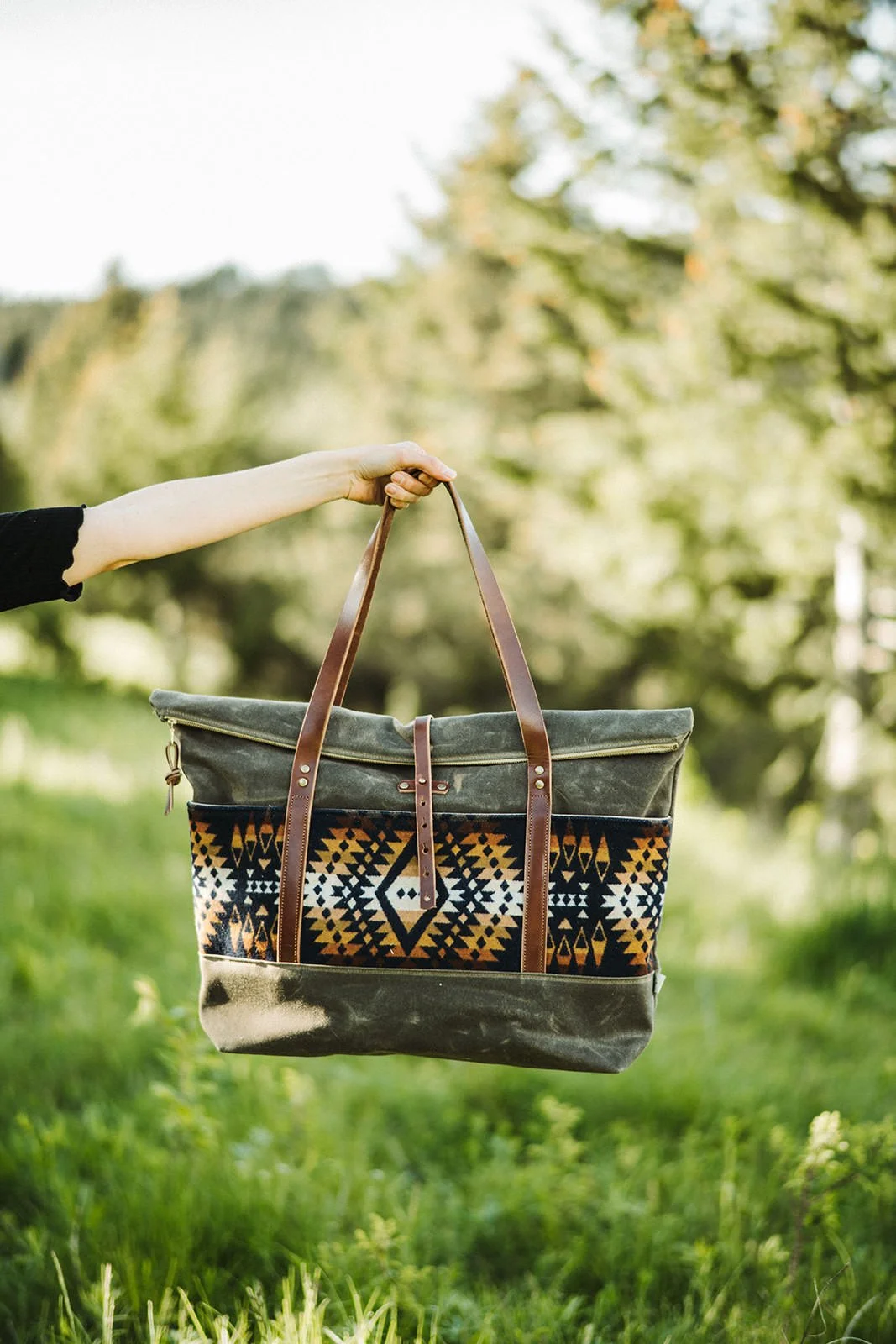 Waxed Canvas and Pendleton® Bag — Western Bound
